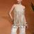 Ivory embroidered cotton jacquard indo western sharara set