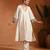 Ivory embroidered lurex jacquard kurta set