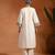 Ivory embroidered lurex jacquard kurta set