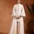 Ivory jute cotton fusion wear anarkali set