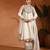 Ivory embroidered tissue silk anarkali set