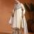 Ivory embroidered tissue silk anarkali set