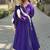 Purple blooming sharara set with sequins & zari work