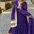 Purple blooming sharara set with sequins & zari work