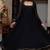 Black blooming suit with heavy zari & moti lace
