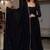 Black blooming suit with heavy zari & moti lace