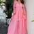 Baby pink faux blooming sharara set with heavy foil work