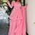 Baby pink faux blooming sharara set with heavy foil work