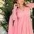 Baby pink faux blooming sharara set with heavy foil work