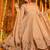 Cream soft crunchy silk royal gown & sharara set with multi sequins