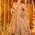 Cream soft crunchy silk royal gown & sharara set with multi sequins