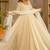 White georgette anarkali gown set & zari