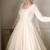 White lucknowi special premium georgette anarkali suit set (3 pcs)