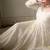 White lucknowi special premium georgette anarkali suit set (3 pcs)