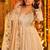 Heavy white silk gown & palazzo set