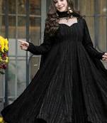 Black faux blooming sharara set & zari work