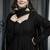 Black faux blooming sharara set & zari work