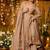 Cream premium crunchy silk anarkali suit set with multi embroidery