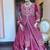 Designer chinon silk crop top lehenga set with sequins work