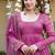 Pink premium crunchy silk anarkali suit set with multi embroidery