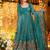 Premium crunchy silk anarkali suit set with multi embroidery