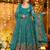 Premium crunchy silk anarkali suit set with multi embroidery