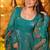Premium crunchy silk anarkali suit set with multi embroidery