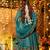 Premium crunchy silk anarkali suit set with multi embroidery