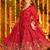 Heavy red silk gown & palazzo set