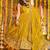 Heavy yellow silk gown & palazzo set