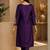 Elanora purple satin roman silk suit with heavy beads work