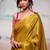 Yellow colour elegant tissue silk saree with unstitch blouse