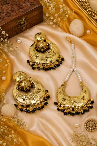 Punjabi Chandbali & Maang Tikka Set