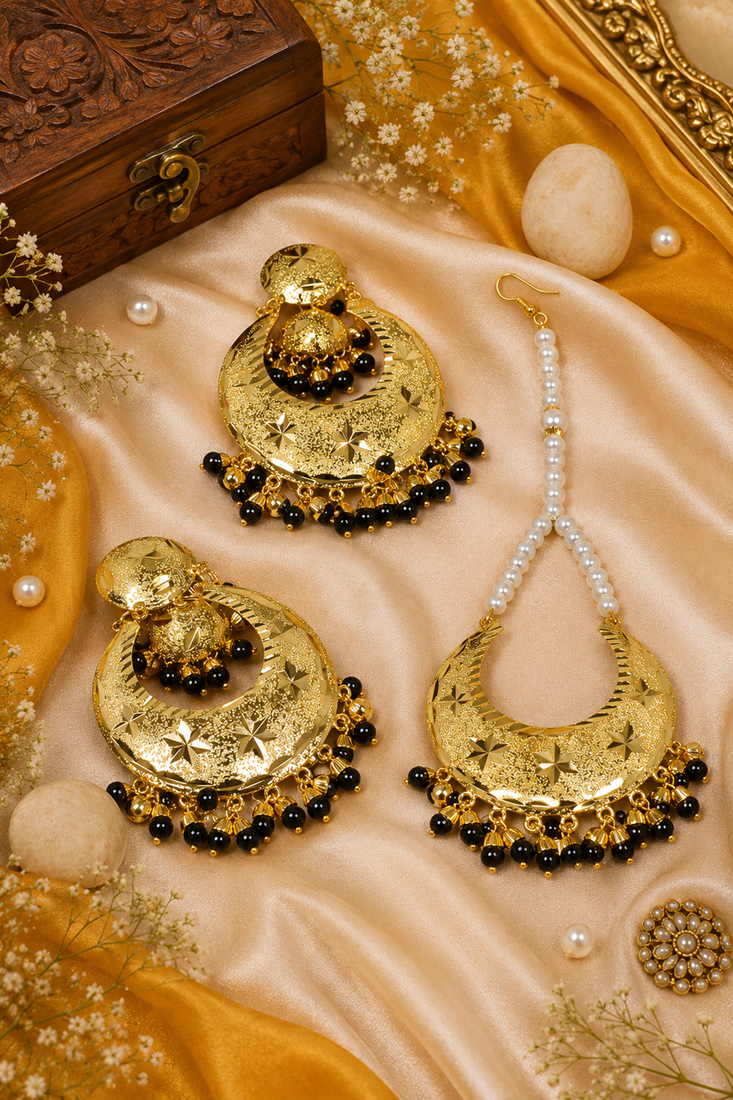 Punjabi Chandbali & Maang Tikka Set