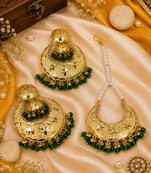 Gold plated chandbali set