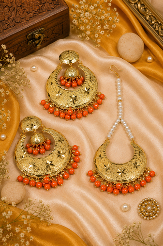 Punjabi festive earring tikka set