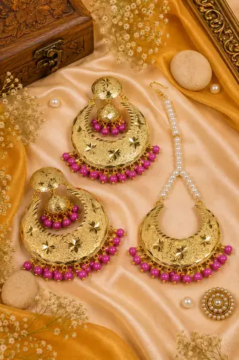 Heritage chandbali & tikka