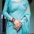 skyblue ready to wear saree with blouse