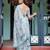 skyblue ready to wear saree with  blouse