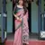 pink  ready to wear saree with  blouse