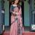 pink  ready to wear saree with  blouse