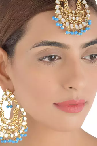 Traditional Kundan Dangler Earrings Set