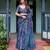 blue  ready to wear saree with  blouse