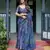 blue  ready to wear saree with  blouse