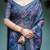 blue  ready to wear saree with  blouse