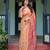 peach  ready to wear saree with  blouse