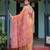 peach  ready to wear saree with  blouse