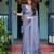 light blue  ready to wear saree with  blouse