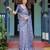 light blue  ready to wear saree with  blouse