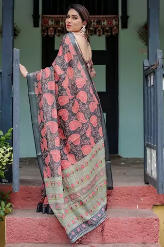 light black  ready to wear saree with  blouse